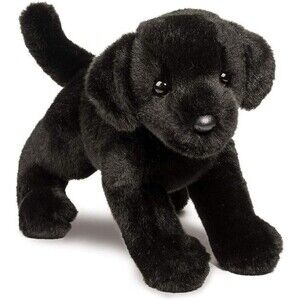 Douglas Brewster Black Lab Dog Stuffed Animal Plush Labrador Retriever Puppy